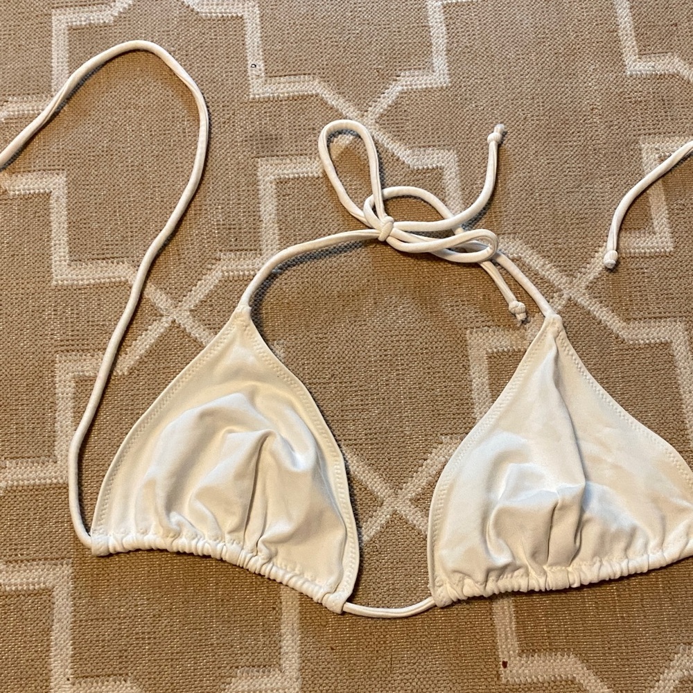 Dolce & Gabbana White Bikini Top